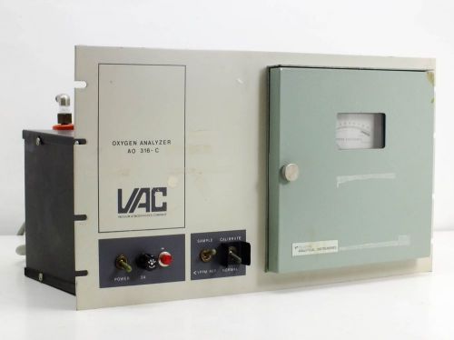 VAC AO-316-C Oxygen Analyzer with Teledyne 316 Trace Oxygen Analyzer