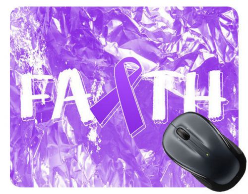 Hodgkins cancer awareness faith ribbon square mouse pad for sale