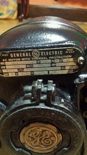 GENERAL ELECTRIC GE AC MOTOR 5K43MG3122, 1/2-1/6HP, 1725/1140RPM, 3PH