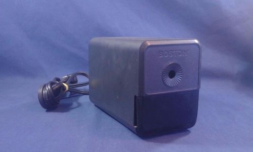 BOSTON Model 18 Electric Pencil Sharpener SOLID BLACK Made in USA 2 Amp TESTED!