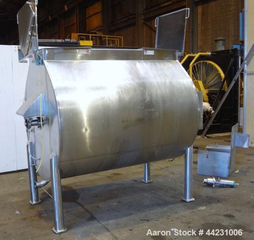 Used- rietz bepex creamer, model rc-60, 304 stainless steel. non-jacketed trough for sale