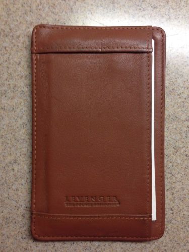 LEVENGER Shirt Pocket Briefcase - Saddle Brown Leather