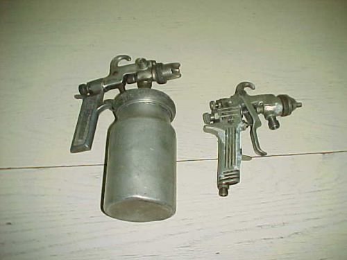 Vintage bink model 62 and devilbiss type a paint spray guns tank usa for sale