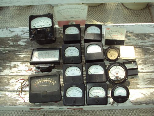 LOT 18 vintage gauges Westinghouse weston RCA Triplet Simpson Sterling Amps volt