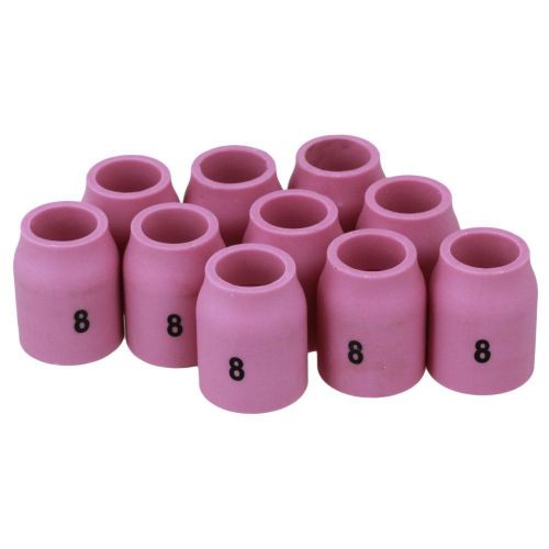 10pcs53N61 8# Alumina Shield Cup TIG Welding Torch Nozzle Fits For WP-9 20 24 25