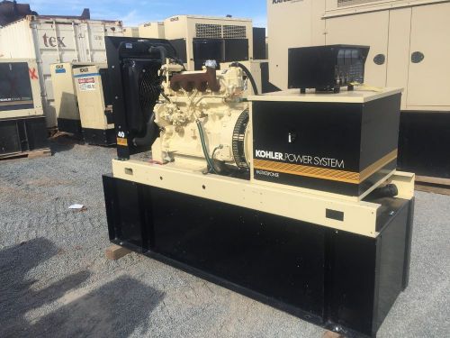 –40 kw 2002 kohler generator set, only 848 hours! john deere engine, serviced... for sale