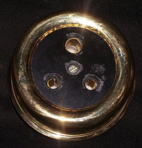 Vintage Bakelite Ceramic, Brass  Electric  3 Pin Socket