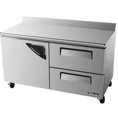 Turbo TWR-60SD-D2 Worktop Refrigerator, 2 Sections (1 Door, 2 Drawers), 60-1/4&#034;