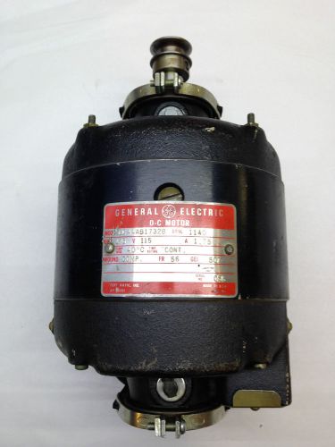 GENERAL ELECTRIC (G.E.) DC Motor, 1/6 HP, 1140 RPM, 1.75 Amp - OIL LUBRICATED