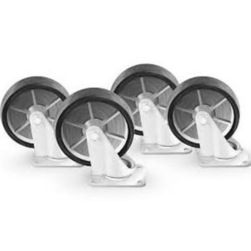 Wells 21947 Caster Kit set of four two with front brakes raises unit 3-1/2&#034;...
