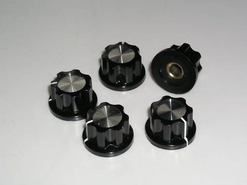 50pcs knobs black control rotary diy hifi volume tune d23xh14mm 6mm shaft for sale