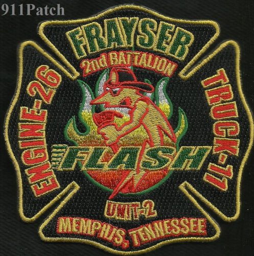 Memphis, TN - Engine 26 Truck 11 FRAYSER 2 BTN FLASH FIREFIGHTER Patch Fire Dept