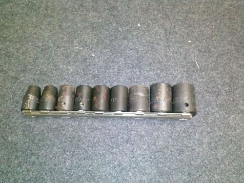 Proto  1/2&#034; impact socket set  to 7/8&#034; 9pc for sale