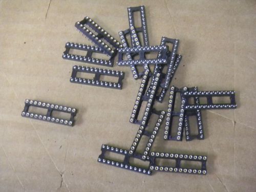 Chip Sockets 24 Pin DIP Flat Pin Integrated Circuit Sockets LOT OF 16   C25D-20