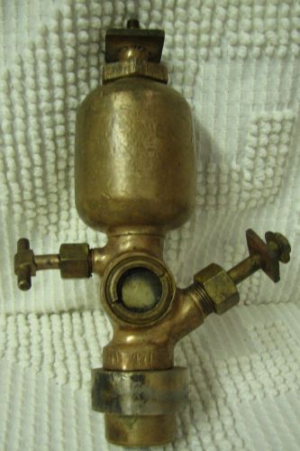 Antique Brass William Valve Co Cin O Drip Oiler Hit Miss Steam &#034;Wonder&#034;
