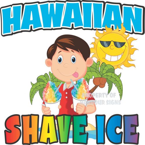 Hawaiian Shave Ice Decal 36&#034; Concession Trailer Food Truck VanCart Vinyl Menu