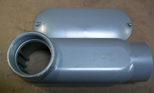 Red dot 4&#034; threaded conduit body lb with cover for sale