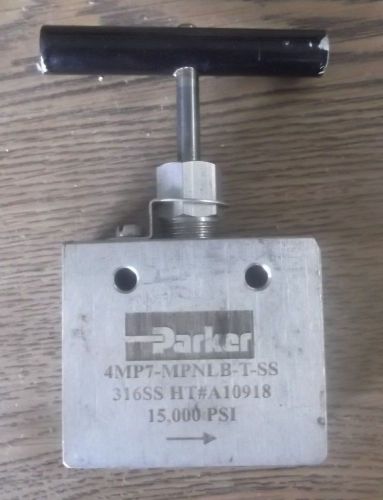 Parker mpn series needle valve model 4mp7-mpnlb-t-ss 15,000 psi for sale