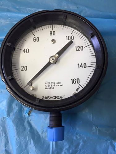 Ashcroft duragauge pressure gauge 0-160 psi 45-1279-s-s-04l-160 |lh4| for sale
