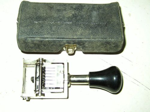 Vintage s.h. moss telephone dial number stamper w/case germany for sale