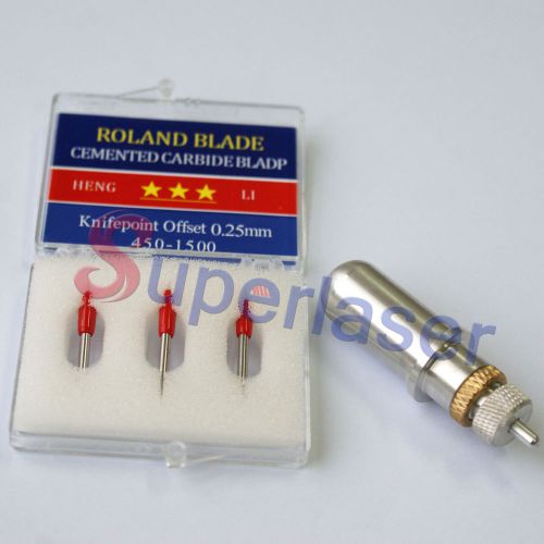 Roland Blade Holder #5 &amp; 3pcs Roland Cutting Blade 45° for Vinyl Cutter Plotter