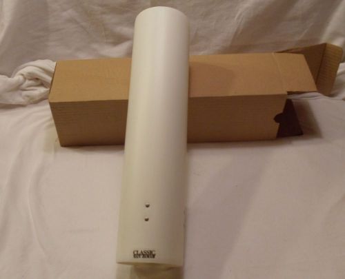 New in box usa made san jamar wall mount cup dispenser white plastic c3217pl16 for sale