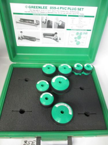 Greenlee 859-4 2&#034; - 4&#034; PVC Plug Set In Case Great Condition