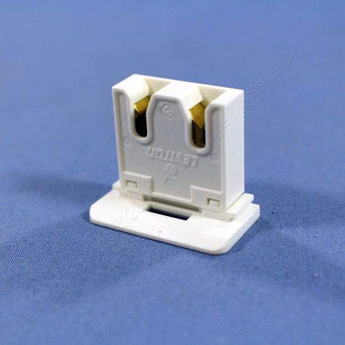 Leviton White Fluorescent Slide-On Straight-In Medium Bi-Pin T8 Lampholder 13280