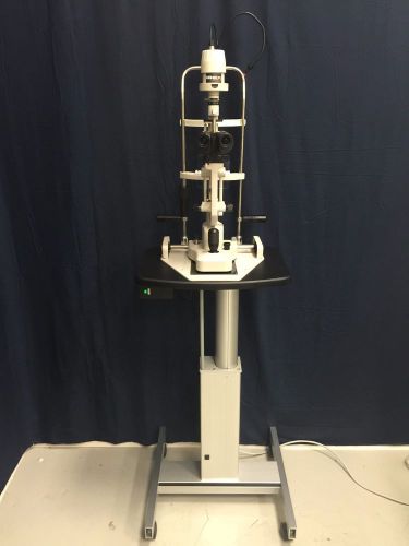 iBEX 2 Step LED Haag Streit Style Slit Lamp w Power Table Manual &amp; Mirrors