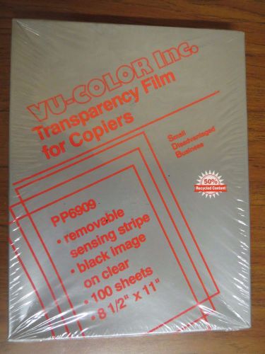 Vu-Color Inc Transparency Film For Copiers PP6909 Black on Clear 100 sheets