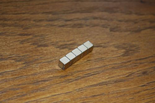 QTY 5 - 1/4&#034; x 1/4&#034; x 1/4&#034;  Neodymium Earth Magnet N52 Block Square Magnets