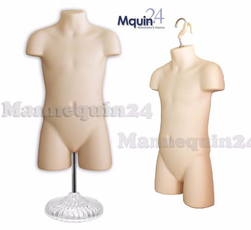 Child Mannequin Body Form FLESH w/Stand &amp; Hanging Hook for Pants Display 92WF661