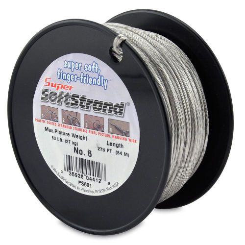 SuperSoftstrand Size 6 - 275-Feet Picture Wire Vinyl Coated Stranded Stainles...