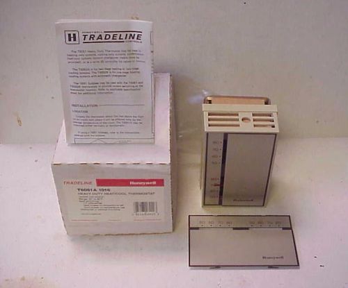 Honeywell T6051A 1016 Heavy Duty Line Voltage Heat / Cool Thermostat - NEW