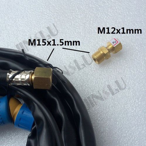 M16 x 1.5mm to m12 x 1mm adpator connector for tig torch cutting torch for sale