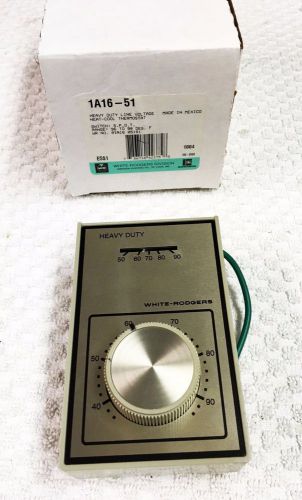 White Rodgers 1A16-51 Heat-Cool Thermostat Heavy Duty Line Voltage NEW
