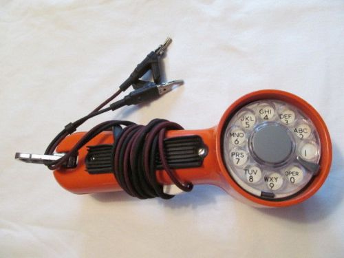 AT&amp;T Orange Lineman&#039;s Rotary Phone Line Butt Phone