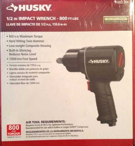 Husky 1/2&#034; Impact Wrench 800 Ft-lbs Air Pneumatic 683 214 New