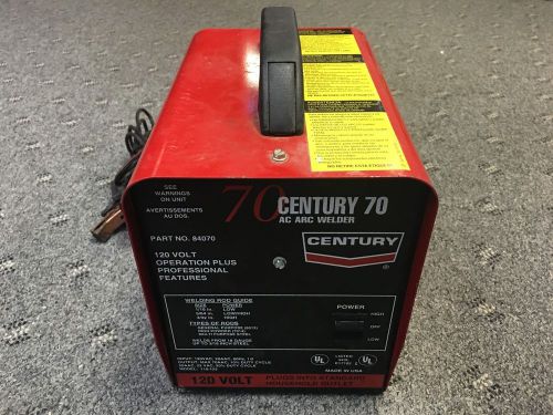 Century 70 AC Portable Arc Welder Model 110-123-000 Portable Part # 84070 120v