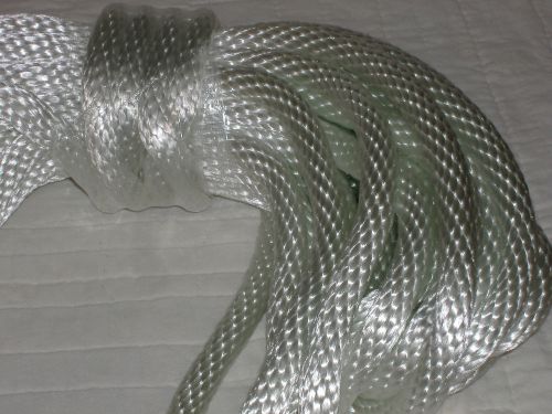 1/2&#034;x50 feet solid braid nylon rope winch pulley anchor tag line blue ox for sale
