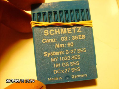 30 pc SCHMETZ sewing machine needles B-27 SES NM 60