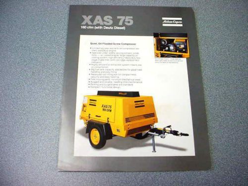 Atlas Copco XAS 75 Portable Compressor Deutz Diesel Brochure