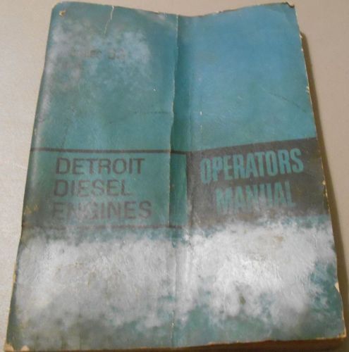 1972 Series 53 Detroit Diesel Engines Operators Manual
