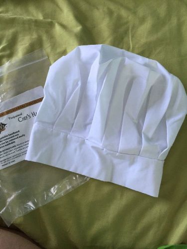 CHEF HAT CLOTH ONE SIZE FIT ALL VELCRO CLOSURE COTTON BLEND