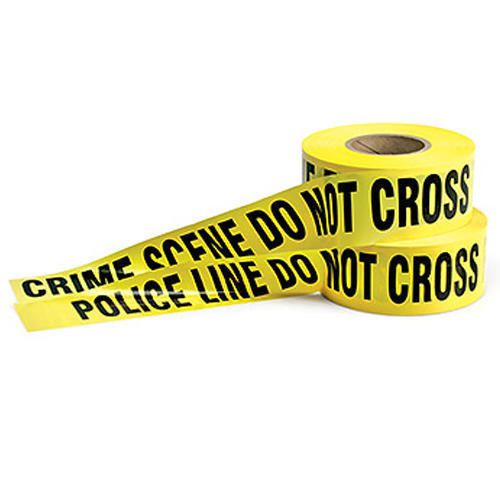 Armor forensics 3-5002 yellow polyethylene police crime scene barrier tape for sale