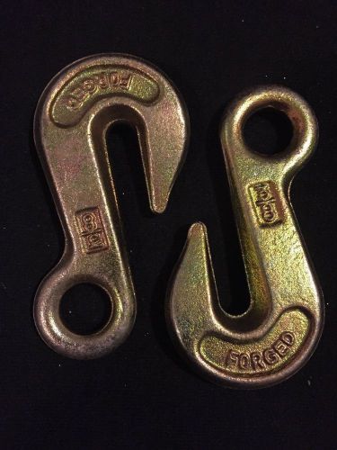 Pair of 3/8 inch grab hook, 6600 pounds, forged for sale