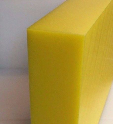 UHMW Virgin Yellow Plastic Sheet 2 1/16 tk x 8&#034; x 14&#034;&#039; FREE SHIPPING !!