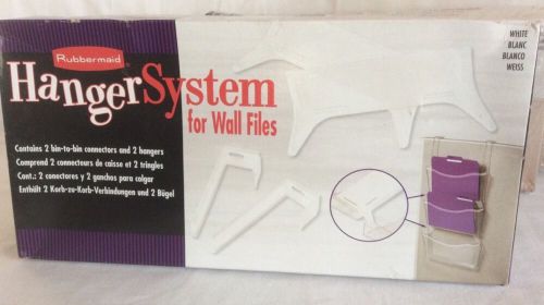 Rubbermaid Hanger System for Wall Files LOT of 5 - White New in Box Plastic