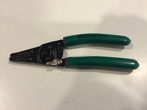 Commercial Electric 6&#034; Green Wire Cutters &amp; Stripper Copper Only
