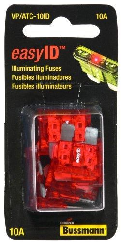 Bussmann VP/ATC-10ID easyID Illuminating Blade Fuse, (Pack of 10)